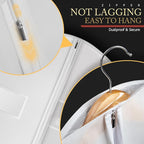 Hleelomi 40-inch Suit Bag Garment Bag for Travel and Storage, Garment Bags for Hanging Clothes with Zipper and Visible Transparent Window, White 1 pack