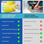 Shoe Washing Machine Bag | Laundry Shoe Bag for Washer and Dryer - Reusable Sneaker Washing Bag with Extra Strength & Secure Zipper | For All Shoes Types | Protects & Cleans Shoes - 2 Pack Large Size