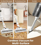 JONR VC08 Pro Cordless Vacuum Cleaner with Auto-Empty Station Powerful Suction, 2.5L Large Dust Bag, 3 in 1 Clean Staion, Rechargeable, Stick Vacuum for Pet Hair, Carpets & Hardfloor