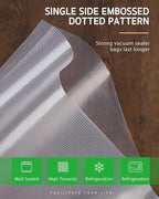 Syntus Vacuum Sealer Bags, 10 Pack 5 Roll 11" x 20' and 5 Roll 8" x 20' Commercial Grade BPA Free Bag Rolls, Food Vac Bags for Storage, Meal Prep or Sous Vide