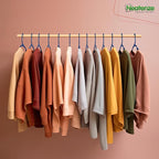 NEATERIZE Clothes Hangers Plastic 100 Pack for Adults - Plastic Hangers, The Perfect Coat Hanger and Space Saving Clothes Hangers for Closet - Navy Blue Hangers