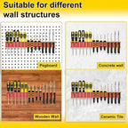Screwdriver Plier Organizer Wall Mount, Screwdriver Rack, Metal Plier Holder Utility Tool Holder Organizers and Storage Rack for Garage Workshop Workbench Tool Chest Cart,1 Pcs, Red