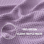 Homaxy 100% Cotton Waffle Weave Kitchen Dish Towels, Ultra Soft Absorbent Quick Drying Cleaning Towel, 13 x 28 Inches, 8-Pack, Lavender