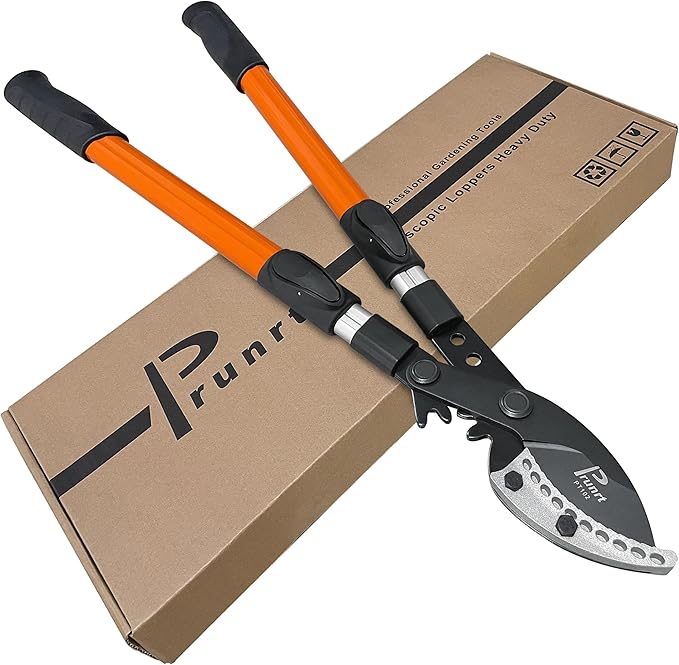 Loppers for Tree Trimming Heavy Duty, 26-40 Inch Handle Telescopic Tree Trimmer, Sync Drive Leverage Pruner, 2 Inch Branch Cutter