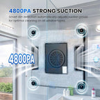M84 Smart Window Cleaning Robot - 4800PA Suction, 4-Way Spray & Wet Wiping, Auto Edge Detection, 4 Cleaning Modes, Compact Design with Smart Path Planning, Safe for High-Rise Glass/Tiles (White)