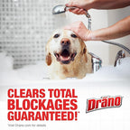 Drano Max Gel Drain Clog Remover and Cleaner for Shower or Sink Drains, Unclogs and Removes Hair, Soap Scum and Blockages, 80 Oz