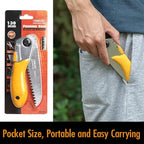 Toolux 5 Inch Folding Saw, SK5 Steel Pruning Hand Saw, Camping Saw for Smooth Cutting, Camping, Gardening, Tree Pruning, Wood Cutting, Compact Design with Non-Slip Ergonomic Handle for Outdoor Use