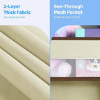 Yecaye 2 Pack 4 Tier Over the Door Organizer, Foldable Portable Baby Essentials for Stuffed Animal Storage - Multi-purpose Bathroom Closet Organizers and Storage for Kids Newborn Baby Stuff Beige