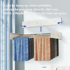 Wall Mounted Drying Rack,28 Inch,Clothes Drying Rack Wall Mounted,Foldable,Retractable,Collapsible Drying Raks for Laundry
