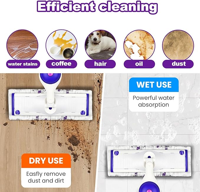 22 Count Disposable Power Mop Refills Compatible with Swiffer PowerMop Multi-Surface Floor Mop and Swiffer Power Mop Wood Mop, Power Mop Pads for Floor Surface Cleaning