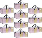 VENO 10 Pack Moving Bags Extra Large Storage Bags for College Move-In, Heavy-Duty Storage Totes, Packing Boxes, and Wardrobe Moving Supplies - Durable Laundry Bags for Clothes (Clear, 10 Pack)