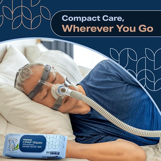 CPAP Mask Wipes (320 Count) + 8 Travel - Premium Large and Mosit Cleaning Wipes for Mask | Cleaner, Unscented, CPAP Cleaning Supplies