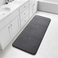 Yimobra Bathroom Runner 55"x24", Non Slip Memory Foam Bath Mat, Super Soft Water Absorbent Hallway Carpet, Machine Washable Rug for Vanity Tub Shower, Dark Gray