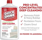 Quick Shine Multi Surface Deep Floor Cleaner and Wax Remover 27Fl oz,(Pack of 2) Removes Wax Build-Up,Revitalizes Floors &Cleans Grout,Use on Hardwood, Laminate, LVT,Tile and Stone,Pro-Level Cleaning