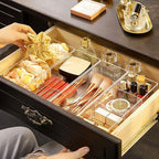 JessLab Acrylic Organizers, Bathroom Organizer for Drawer, Cosmetic Display Cases for Vanity, Countertop, Desk, Kitchen, and Makeup Storage, 1-Section