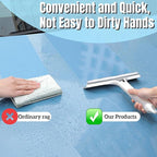 2 Pack 3 in 1 Window Cleaning Scraper, 3 in 1 Spray Squeegee, Window Squeegee Cleaner Tool with Built-in Spray Bottle and 4 Replaceable Sponges for Car Home Windows Glass and Tiles Etc