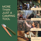 LAGOM Folding Camp Saw for Cutting Branches, 11.4" Straight Blade | SK5 Steel, Ergonomic Handle, One-Hand Use, Secure Lock | Foldable Pruning Tool for Camping, Gardening, Survival, Kayaking, Outdoors