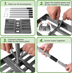 REAPALOT Lawn Leveling Rake, Lawn Leveler with Stainless Steel Long Handle, Heavy Duty Yard Level Tool for Leveling Soil, Sand Or Dirt Surfaces, Gardening Gloves Gift Included (30x10in)