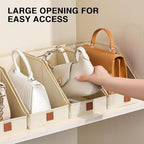 DIMJ Closet Organizers for Purses and Bag Storage, 6 PackSmall Storage Bins Foldable, Storage Baskets for Shelves, Wardrobe, Bedroom, Office, Fabric Cube Storage, 5.9 x 11.8 x 6.7 in