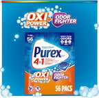 Purex 4-in-1 Laundry Detergent Pacs, Oxi Power + Odor Fighting, Powerful Clean, Stain Defense Technology, Helps Neutralize Odors, Advanced Oxi Brightening, Boost of Freshness