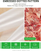 Syntus 6" x 100' Food Vacuum Seal Roll Keeper with Cutter Dispenser, Commercial Grade Vacuum Sealer Bag Rolls, BPA Free Food Vac Bags, Ideal for Storage, Meal Prep and Sous Vide