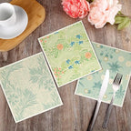 6 - Pack Swedish Kitchen Dish Cloths - Reusable Paper Towels for Counters & Dishes - Eco Friendly Cellulose Sponge Cloth - Assorted (Flower Pattern)