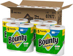 Bounty Quick Size Paper Towels, White, 8 Family Rolls = 20 Regular Rolls (Packaging May Vary)