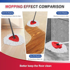 Mop Replacement Head for O Cedar Spin Mop 1 Tank System, 4 Head with 3 Mop Replace Head & One Scrub Brush Head,Microfiber Spin Mop Refills and Floor Scrubber Mop Replace
