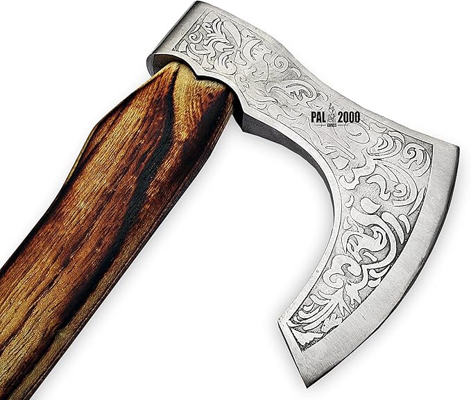 Splitting Axe Camping Chopping Hatchet Viking Tomahawk Battle Hunting Outdoor Solid Wood Handle 2031