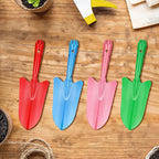 20 Pack Mini Colorful Metal Hand Shovel Digging Trowel Set Transplanting Garden Shovel for Flower Soil Planting Succulent Women Men Gift Indoor Outdoor, 4 Colors Gardening Tools 11 x 3 Inch