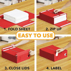 SpaceAid 9 Pack Bed Sheet Organizers and Storage, Foldable Sheet Organizer with Window for Linen Closet, Set Folder Keeper for Queen & King Size Bedding Storage (Red)