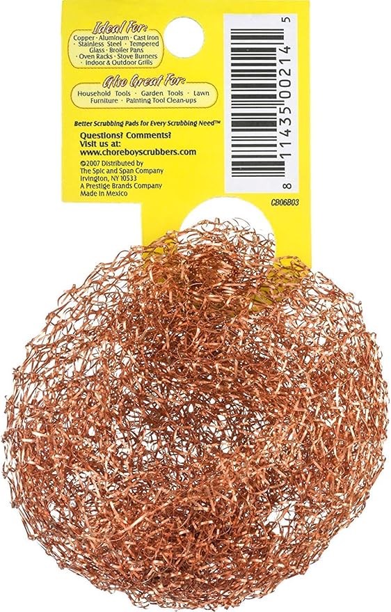 Chore Boy Ultimate Copper Scrubber Scouring Pad, Pure Copper (10-Pack)