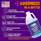 Originally Yellow Lavender Vinegar For Cleaning Purpose | USA Made All Purpose Cleaner | Use as a Floor, Glass, Kitchen, & Bathroom Cleaner | Plant Derived Vinegar half Gallon| 64 Oz