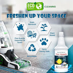 Natural Riches Organic Upholstery Carpet Cleaner Shampoo Solution Machine Use, A Miracle Carpet Cleaner Stain Remover Deodorizing Formula, Use On Rug Carpets Pet and Food Stains 32 fl oz