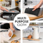 SUPERSCANDI 6 Pack Swedish Dishcloths for Kitchen - 100% Biodegradable & Compostable Reusable Paper Towels Washable, Food-Safe & Without Plastic - Dish Rags Suitable for Any Surface, Black