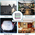 Streak Free Lint Free Microfiber Window Cleaning Cloth,Best Glass Car Shiny Wipes Mirror Shower Cleaning Cloth, Miracle Cloths for Glasses,Stainless Steel,Wine Glass Polishing Towels,Pack of 6,Grey