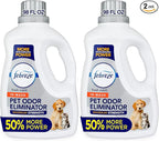 Febreze Laundry Detergent Additive for Pet Supplies,Maximum Strength In Wash Pet Odor Eliminator,Designed to Remove Tough Odors in Fabrics and Clothing-in a Wash,Fresh Scent,98 fl oz,(Pack of 2)