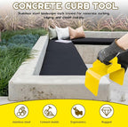 Garden Edging Curb Trowel Concrete Tool, Concrete Curbing Trowel, Curb Hand Tool with Putty Knife for Lawn, Garden, Pavement (Incline)