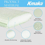 KMAKII Bamboo Kitchen Sponges Dish Sponge Super Absorbent Natural Dish Sponges,3 Color, Pack of 6