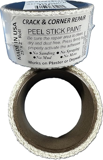 Stepsaver Products USA Made Stress Crack Tape (25' x 2") Smooth Roll (1) Easily Repair Cracks and Corners Simply Peel Stick Paint