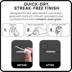 spot. Touch Up Paint, Porcelain + Appliance Repair Kit, for Chips, Scratches, Cracks on Tiles, Metal Surfaces, Ceramics, and Fiberglass, Black Pearl, 1 Fl Oz