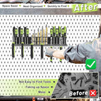 Screwdriver Holder Wall Mount,Heavy Duty Metal Utility Bit Organizer for Screw driver Pliers Drill Bits Small Tools,Screwdriver Organizer Suitable Garages Homes Workshops Sheds (54 holes 2pc)