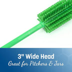 SPARTA Scrub Brush Bottle Brush, Dishwasher Safe Brush with Hanging Hole for Cleaning, Plastic, 16 Inches, Lime