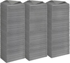 Orighty Grey Microfiber Cleaning Cloth, 150 Pack Highly Absorbent Cleaning Supplies, Lint Free Kitchen Towels Cleaning Rags, Microfiber Towels for Cars, House, Window, 12x12 inch