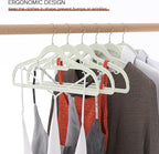 60 Pack Thin Space Saving Hangers, No Slip Clothes Hangers with Non Slip Textured and 360° Hook - Plastic Hanger, Closet Organizer for Shirt, Pants, Suit, Skirt, Coat - Ivory White
