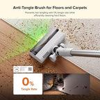 roborock H60 Hub Cordless Stick Vacuum Cleaner with Auto-Empty Dock, 115AW Suction for Carpets and Hard Floors, Vacuum Cleaners with 60-Min Runtime, Anti-Tangle Brush, 140° Green LED Dust Detection