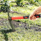 15 Inch Pick Mattock Hoe, Forged Steel Weeding Pick Axe with Fiberglass Long Handle Garden Tool for Digging, Gardening, Camping, Prospecting, Construction Work