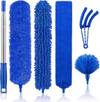 Dusters for Cleaning, Newliton Duster with Extension Pole Microfiber Ceiling Fan Cobweb Duster, Long Duster for High Ceilings Wall Refrigerator Appliance Baseboard Home Furniture Blinds