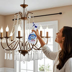 Sparkle Plenty Chandelier Cleaner Drip Dry Spray No Wipe - Dust Remover & Streak Free Glass Cleaner Spray for Chandeliers Crystals & Window Screen Surface - All Purpose Cleaning Supplies (32 oz)