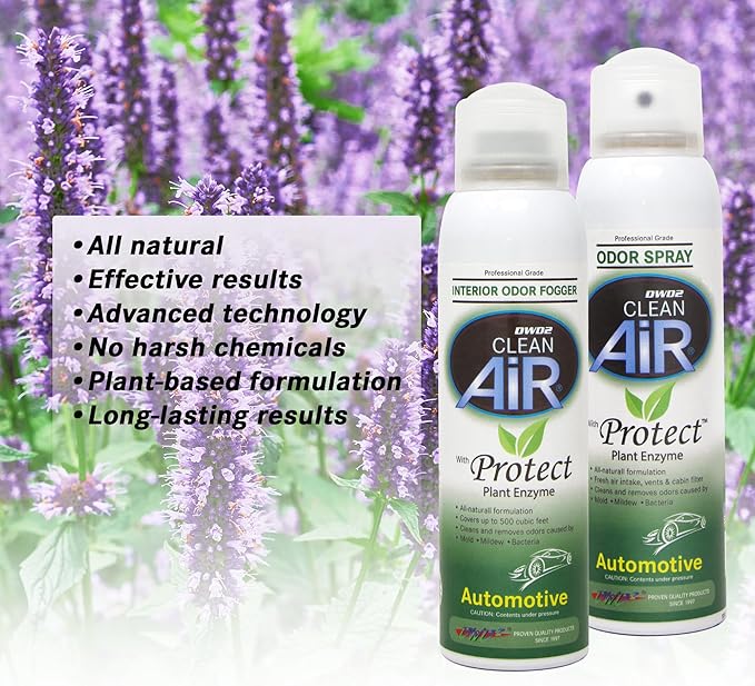 Protect™ Automotive Mold-Odor Treatment - Revitalize Your Car's Interior The Green Automotive Mold-Odor Treatment Solution. Say Goodbye to Unpleasant Odors (Spray & Fogger)